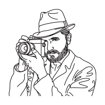 recommend clip art: Cameraman Vector Artwork - Simple Line Art of Cameraman - Cameraman Outline - Cameraman Doodle - Camera Illustration - Cameraman Line Art
                    