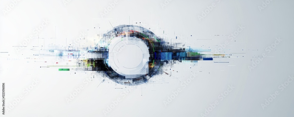 Poster an abstract circuit board exemplifying the communication concept