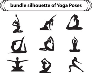 Dynamic Yoga Poses Vector Illustration for Fitness and Mindfulness