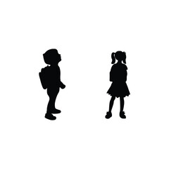 Childen silhouette