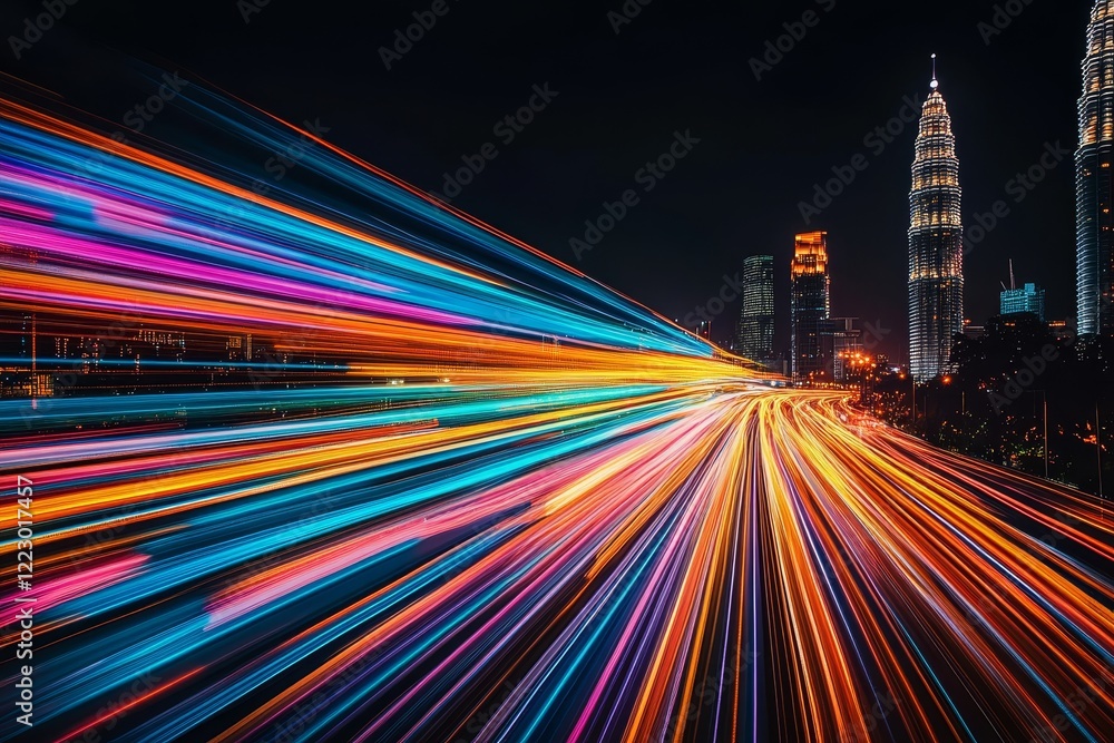 Poster smart city concepts are enhanced by big data connection technology