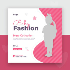 Baby fashion social media post template