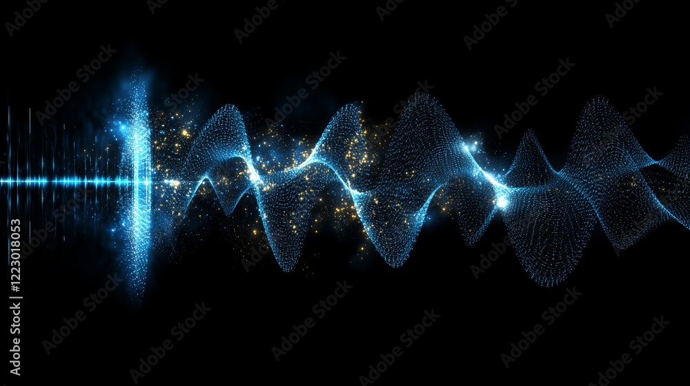 Leinwandbilder Data technology backdrop. Abstract imagery. Dots and lines on a dark background. 3D graphics. 4K