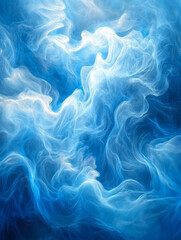 Fototapeta premium Abstract Blue Swirls: Celestial Fluid Dynamics.