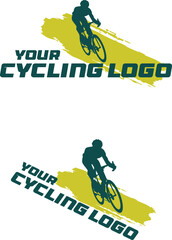 cycling cycle logo with editable vector file