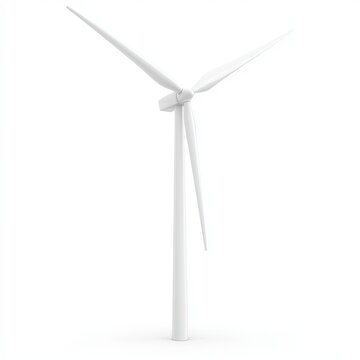 recommend clip art: A wind turbine clipart, renewable energy element, 3D illustration, realistic, isolated on white background