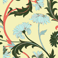 floral pattern with beautiful background