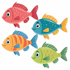 Fototapeta premium colorful fish clipart images