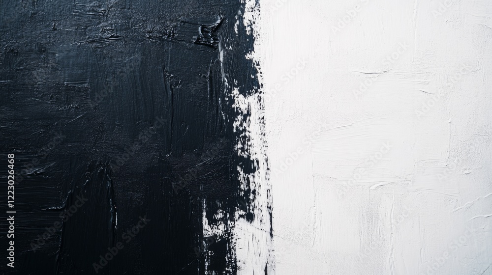 Poster a high-contrast abstract background with bold black brushstrokes on a white canvas, creating an arti
