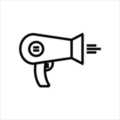 hair dryer vector icon line template