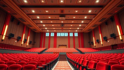 Naklejka premium School Auditorium Map - AI Art - Bright & Detailed