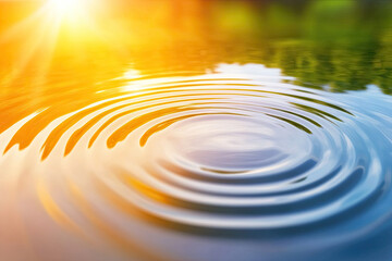A serene image of sunlight reflecting on water, creating beautiful ripples that convey tranquility and the beauty of nature.