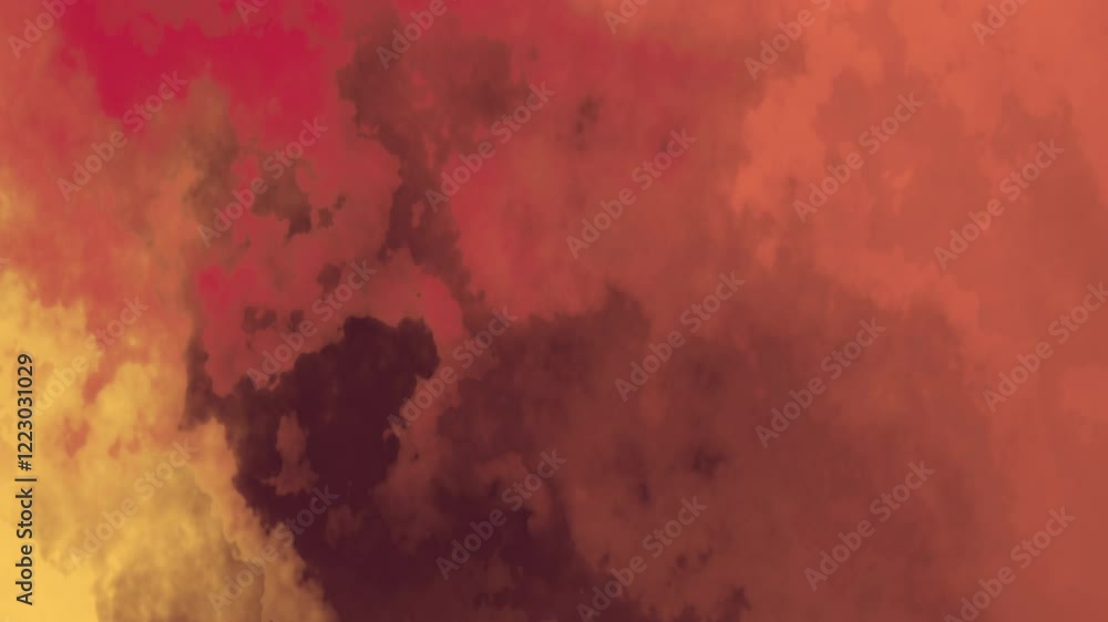 Aufkleber red and maroon cloudscape at sunset, featuring a subtle gradient. the texture is soft and slightly h