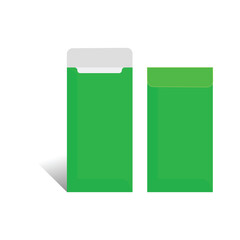 Envelope Dieline template, With 3D Box, Size 5 x 9.5 in, Vector File