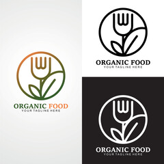 Vegetarian Logo Template Design Vector restaurant logo natural food Logo, healthy food logo design, nature, herbal, organic, logo design icon, vector, symbol, idea, creative.