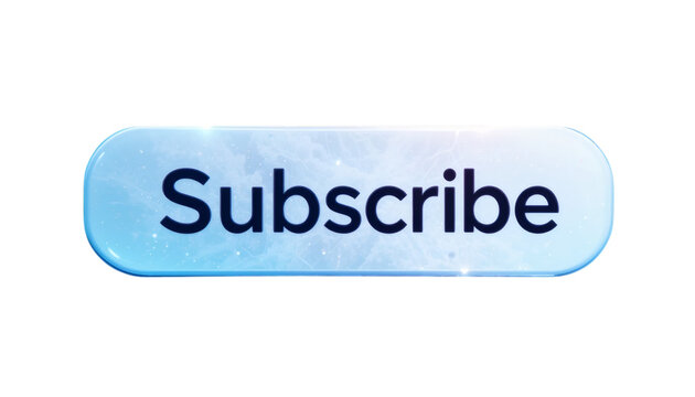Subscribe Button Design:  A  Celestial Blue  Digital Button Graphic