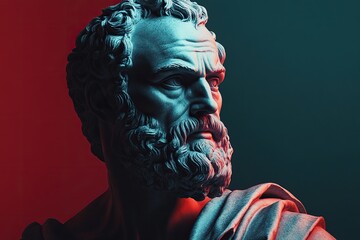 Ancient statue philosopher poster