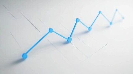 A simple line graph with a dotted trend line in blue on a white background, with subtle shadows for a clean, professional data visualization