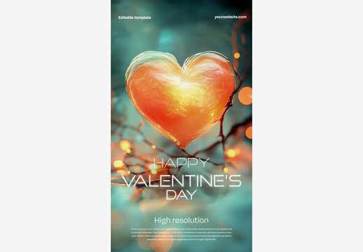 Create Stunning Happy Valentine's Day Flyer Template - Flyers PSD | Premium Flyer Templates for Valentine's Day Valentine's Day Template