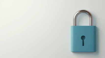 Fototapeta premium privacy lock with firewall, secure connection concept, clean vector, blue and white, isolated on white background , closes up