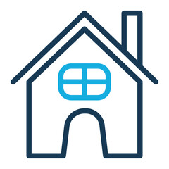 Home Icon with Trendy Color Line Style