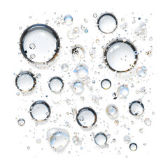 Sparkling Water Droplets Isolated