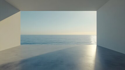 minimalist ocean view room
