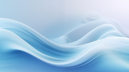 Fototapeta premium abstract background light blue waves soft shapes smooth lines fluidity elegance minimalistic high resolution