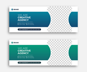 Creative corporate business marketing social media facebook cover banner post template. Professional business facebook cover page timeline web ad banner template.
