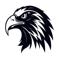 Eagle Head Silhouette illustration, Eagle head design 