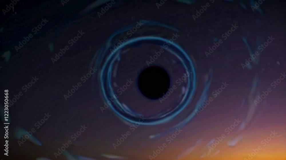 Poster captivating swirling vortex of vibrant blues and purples, creating a hypnotic visual effect. the abs
