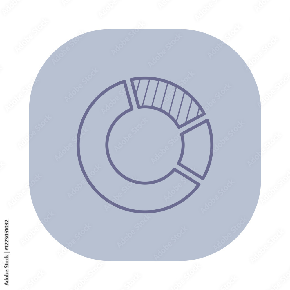 Poster line icon of business analysis focusing on data representation. insights through various chart segme