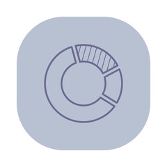 Line icon of business analysis focusing on data representation. Insights through various chart segments concept