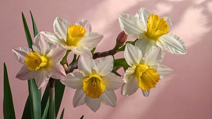 Fototapeta premium Colorful flowers decoration spring celebration on soft color background