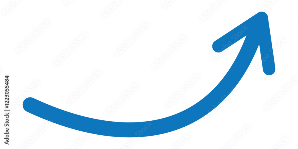 Poster print black curve arrow icon on transparent background. flat style. arrow icon for your web site des