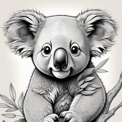 Obraz premium Ausmalbild Koala