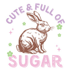 Vintage Rabbit Easter design