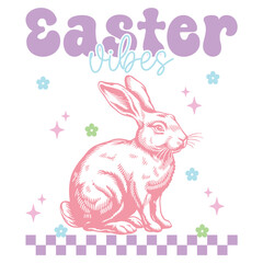 Vintage Rabbit Easter design