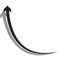 Print Straight long arrow vector icon.  1176