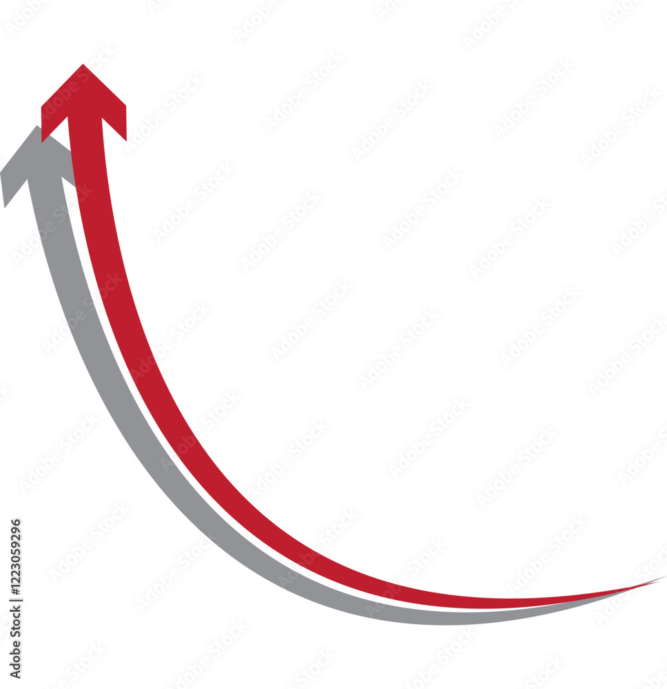 Poster print sharp curved arrow icon. black rounded arrow. direction pointer pointing up . 1176