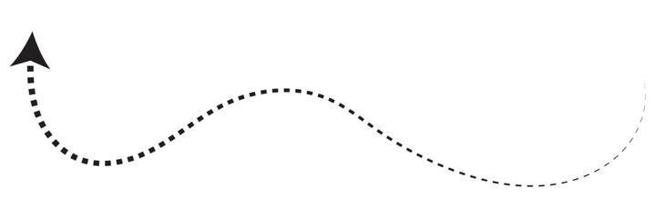 Print Hand drawn line dashed arrows icon . 11767