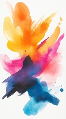 Obraz premium Abstract Watercolor Painting with Vibrant Colors