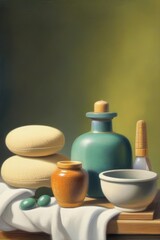 there are many different items that are on a table