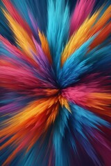 a close up of a colorful abstract painting of a flower
