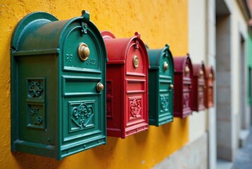 Italian Mailboxes Embedded in Wall - Architectural Design