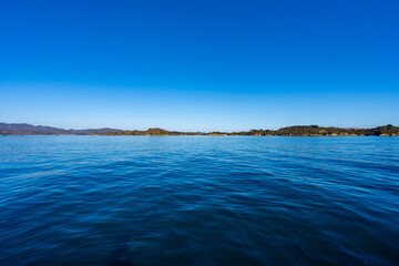 岡山県　玉野港付近の海の風景