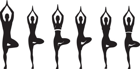 silhouette of yoga person