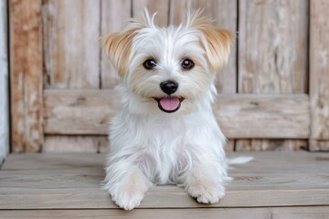 Capture the joy with Cuddly pets smiling brightly while posing for a photo, their happiness contagious and heartwarming Explore adorable puppy photos showcasing pure delight This image radiates