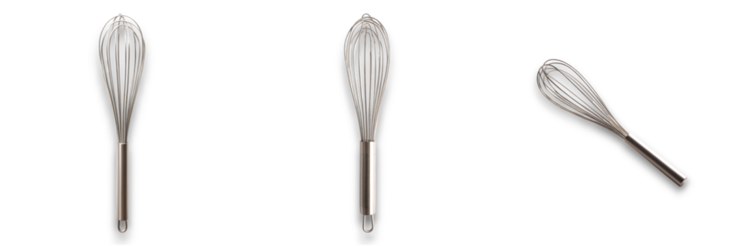 A metal whisk isolated on transparent background for kitchen use