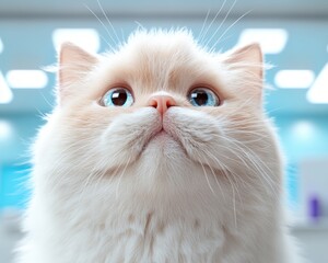 Discover the purrfect pet health and hygiene therapy experience A fluffy cat basks in the tranquility of a grooming session Lavender candles flicker gently, while calming oils fill the air creating a